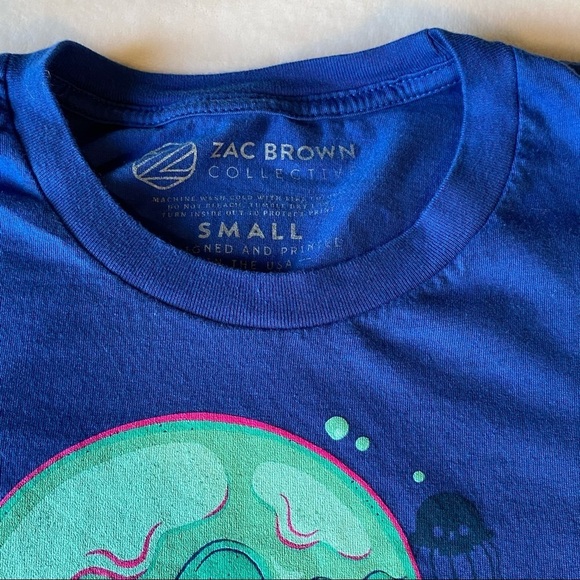 Zac Brown Band Owl Tour 2019 T-shirt Blue Size Small - Picture 7 of 8